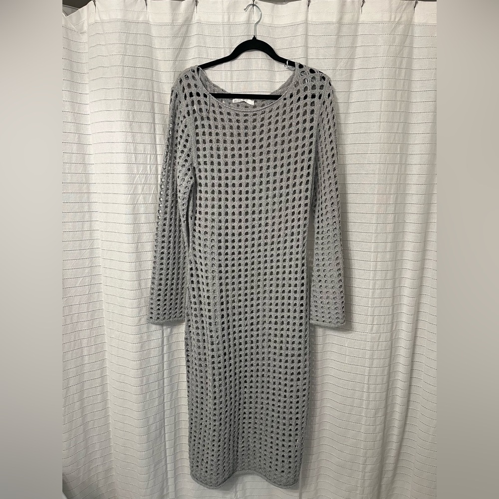 OAK + FORT Gray Knit Swim Coverup